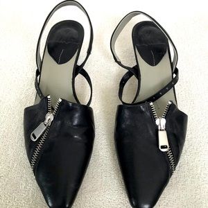 IXOS Black Leather sandals with heel